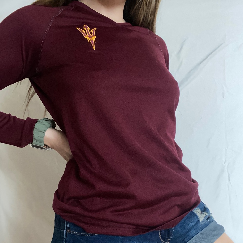Adidas Burgundy ASU long sleeve athletic top